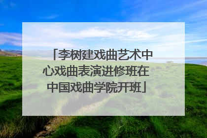 李树建戏曲艺术中心戏曲表演进修班在中国戏曲学院开班