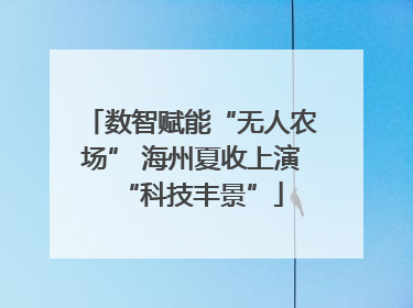 数智赋能“无人农场” 海州夏收上演“科技丰景”