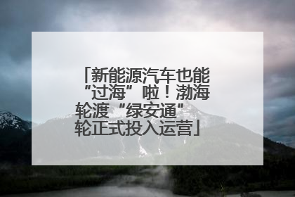 新能源汽车也能“过海”啦！渤海轮渡“绿安通” 轮正式投入运营