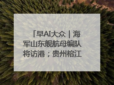 早AI大众｜海军山东舰航母编队将访港；贵州榕江已撤离转移群众超4万人