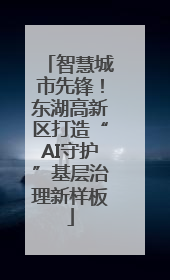 智慧城市先锋！东湖高新区打造“AI守护”基层治理新样板