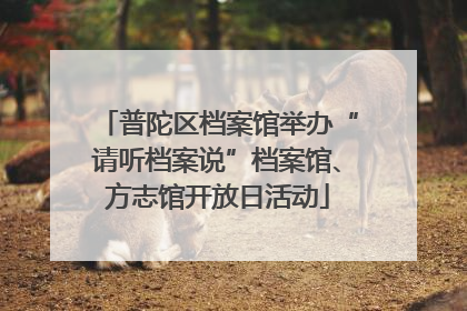 普陀区档案馆举办“请听档案说”档案馆、方志馆开放日活动