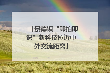 景德镇“即拍即识”新科技拉近中外交流距离