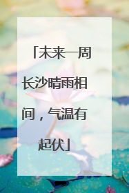 未来一周长沙晴雨相间，气温有起伏