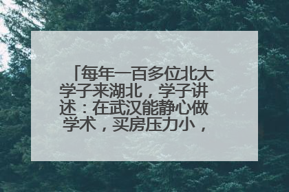 每年一百多位北大学子来湖北，学子讲述：在武汉能静心做学术，买房压力小，创业成本低