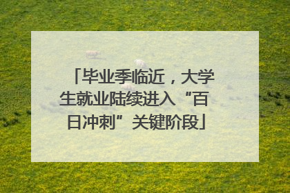 毕业季临近，大学生就业陆续进入“百日冲刺”关键阶段