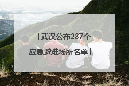 武汉公布287个应急避难场所名单