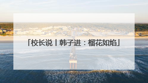 校长说丨韩子进：榴花如焰