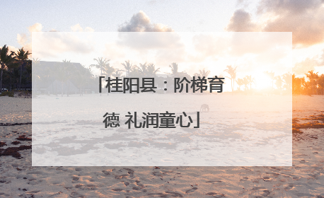 桂阳县：阶梯育德 礼润童心