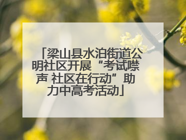 梁山县水泊街道公明社区开展“考试噤声 社区在行动”助力中高考活动