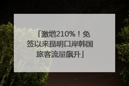 激增210%！免签以来昆明口岸韩国旅客流量飙升
