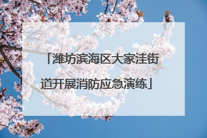 潍坊滨海区大家洼街道开展消防应急演练