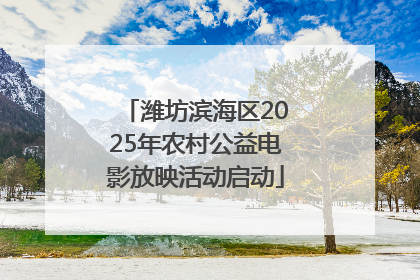 潍坊滨海区2025年农村公益电影放映活动启动