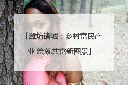 潍坊诸城：乡村富民产业 绘就共富新图景