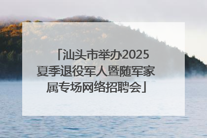汕头市举办2025夏季退役军人暨随军家属专场网络招聘会