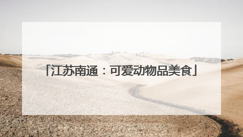 江苏南通：可爱动物品美食