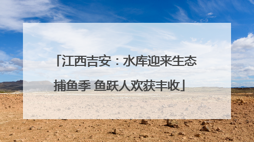 江西吉安：水库迎来生态捕鱼季 鱼跃人欢获丰收