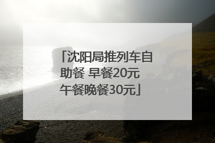 沈阳局推列车自助餐 早餐20元午餐晚餐30元