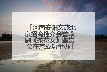 河南安阳文旅北京招商推介会暨歌剧《茶花女》鉴赏会在京成功举办