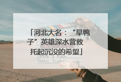 河北大名：“旱鸭子”英雄深水营救 托起沉没的希望