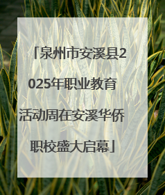 泉州市安溪县2025年职业教育活动周在安溪华侨职校盛大启幕