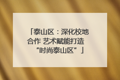 泰山区：深化校地合作 艺术赋能打造“时尚泰山区”