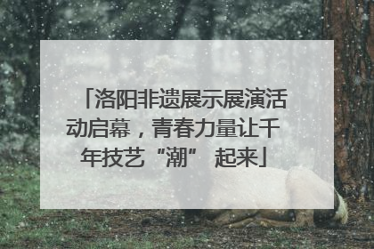 洛阳非遗展示展演活动启幕，青春力量让千年技艺“潮” 起来