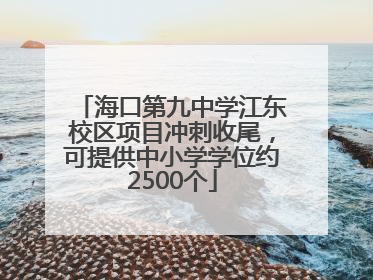 海口第九中学江东校区项目冲刺收尾，可提供中小学学位约2500个
