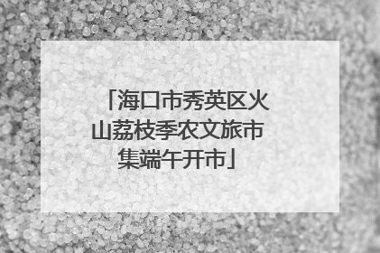 海口市秀英区火山荔枝季农文旅市集端午开市