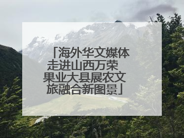 海外华文媒体走进山西万荣 果业大县展农文旅融合新图景