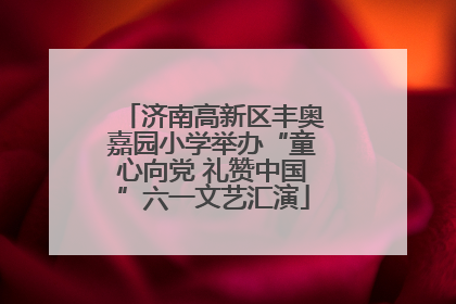 济南高新区丰奥嘉园小学举办“童心向党 礼赞中国”六一文艺汇演