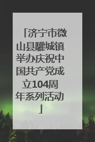 济宁市微山县驩城镇举办庆祝中国共产党成立104周年系列活动