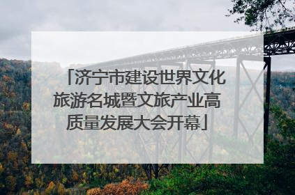 济宁市建设世界文化旅游名城暨文旅产业高质量发展大会开幕