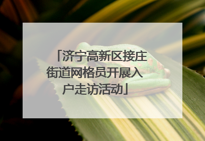 济宁高新区接庄街道网格员开展入户走访活动
