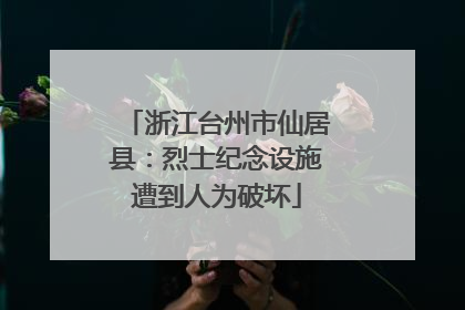 浙江台州市仙居县：烈士纪念设施遭到人为破坏
