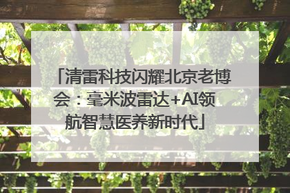 清雷科技闪耀北京老博会：毫米波雷达+AI领航智慧医养新时代