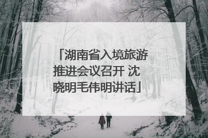 湖南省入境旅游推进会议召开 沈晓明毛伟明讲话