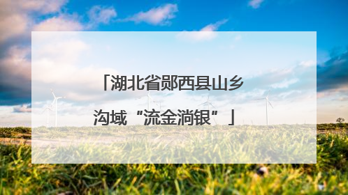 湖北省郧西县山乡沟域“流金淌银”