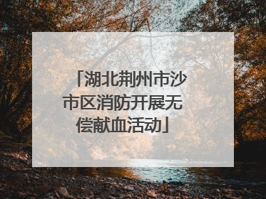 湖北荆州市沙市区消防开展无偿献血活动