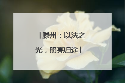 滕州：以法之光，照亮归途