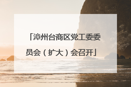 漳州台商区党工委委员会（扩大）会召开