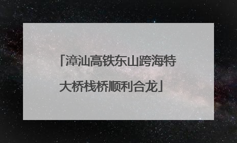 漳汕高铁东山跨海特大桥栈桥顺利合龙
