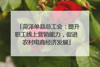 菏泽单县总工会：提升职工线上营销能力，促进农村电商经济发展