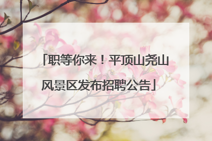 职等你来！平顶山尧山风景区发布招聘公告