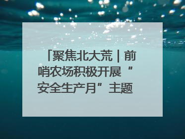 聚焦北大荒｜前哨农场积极开展“安全生产月”主题宣传活动