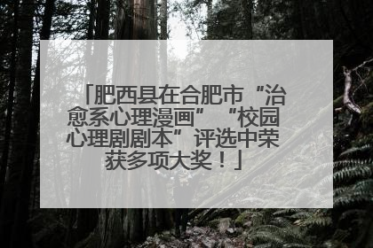 肥西县在合肥市“治愈系心理漫画”“校园心理剧剧本”评选中荣获多项大奖！