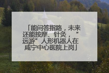 能问答指路，未来还能按摩、针灸，“远游”人形机器人在咸宁中心医院上岗