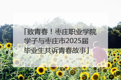 致青春！枣庄职业学院学子与枣庄市2025届毕业生共诉青春故事