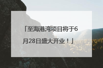 至海港湾项目将于6月28日盛大开业！