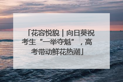 花容悦貌｜向日葵祝考生“一举夺魁”，高考带动鲜花热潮